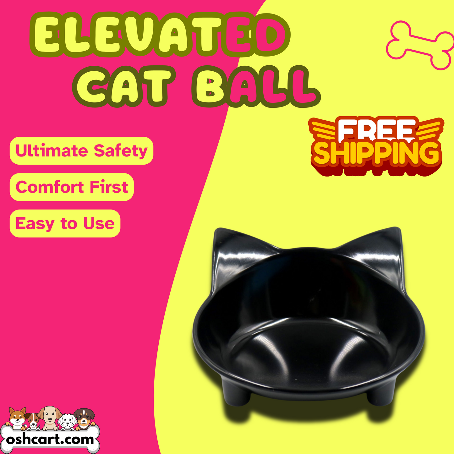 OshCart™ Elevated Cat Bowl