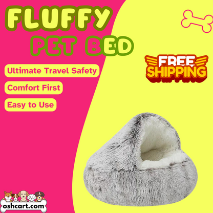 OshCart™ CozyNook Fluffy Pet Bed