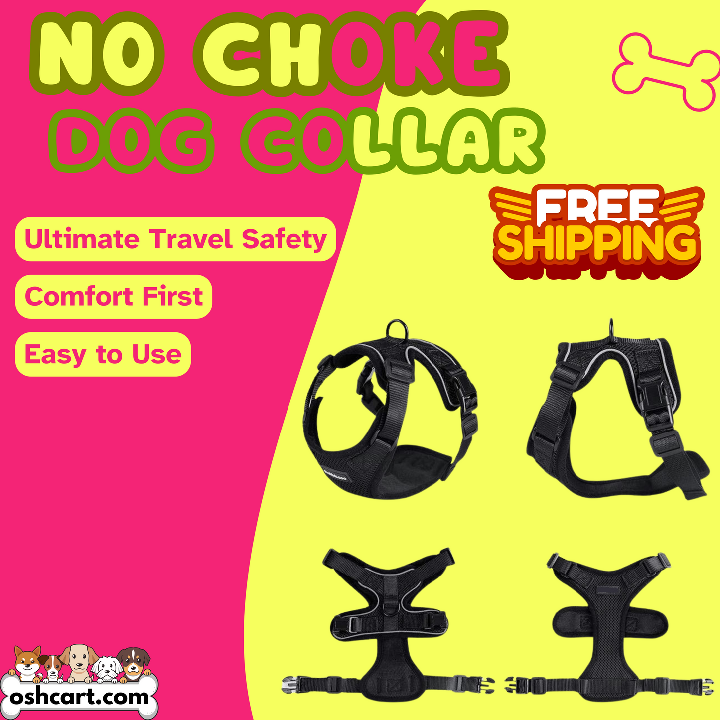 OshCart™ No-Choke Dog Collar