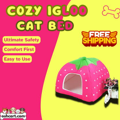 OshCart™ Cozy Igloo Pet Bed