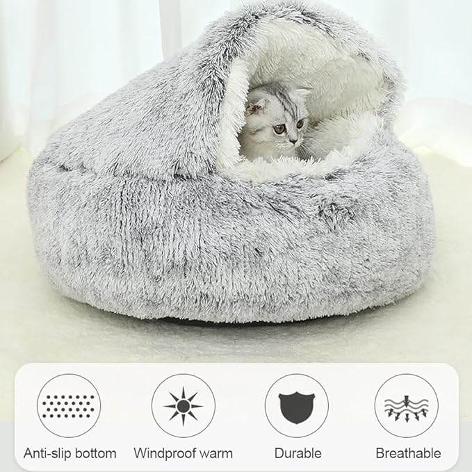 OshCart™ CozyNook Fluffy Pet Bed