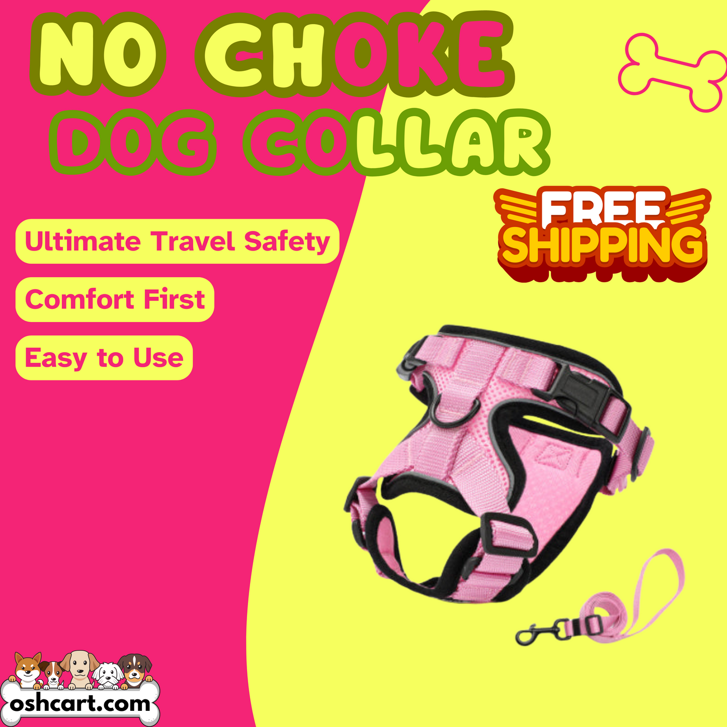 OshCart™ No-Choke Dog Collar