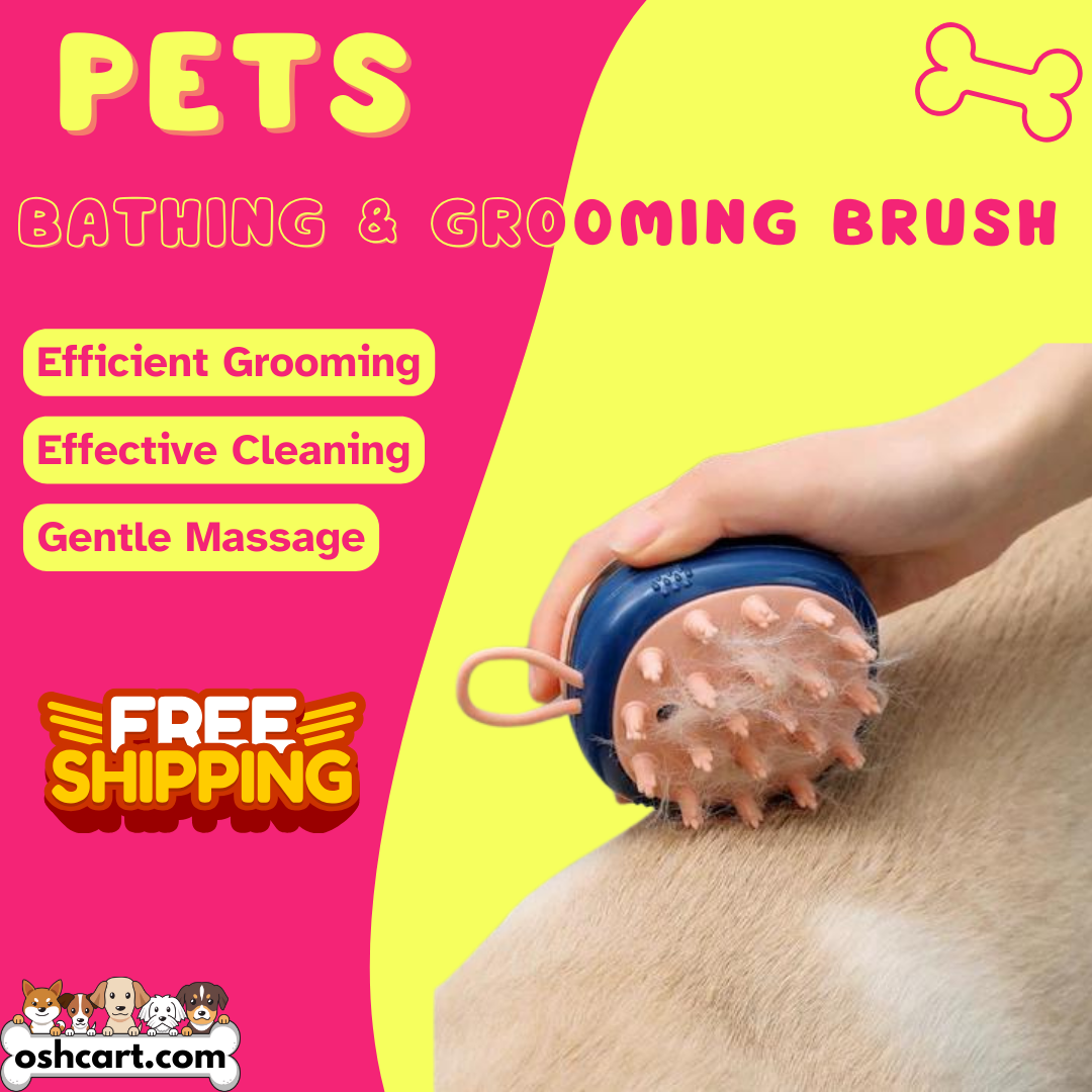 Oshcart™ 2-in-1 Pet Bathing & Grooming Brush