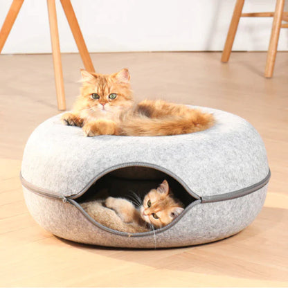 Oshcart™ Plush Haven Donut Cat Bed - OshCart