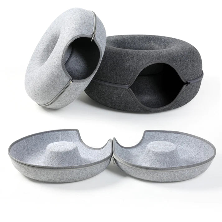 Oshcart™ Plush Haven Donut Cat Bed - OshCart