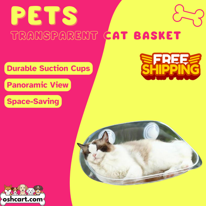 Oshcart™ Transparent Cat Basket - Perfect Perch for Cats